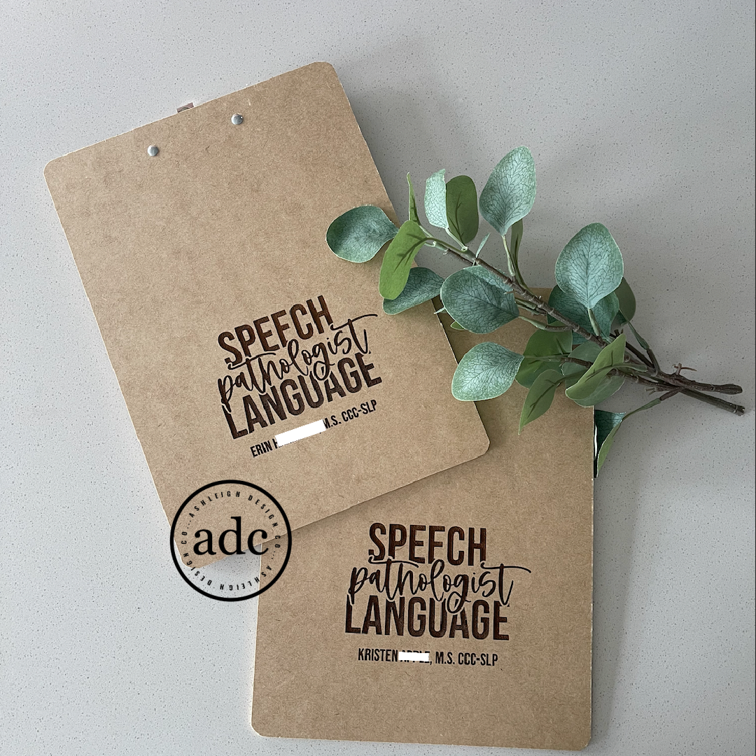 Custom Engraved Clipboard || Speech Language Pathologist