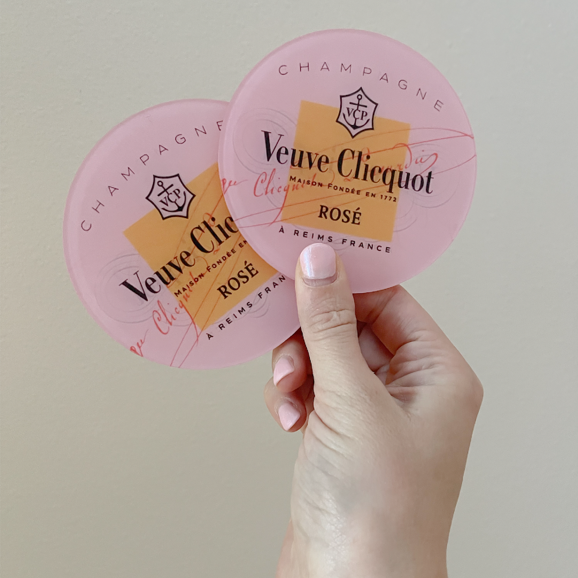 Set/10 Veuve Clicquot Rose X Mons Fromage Chabichou Cardboard Coasters VIP  item
