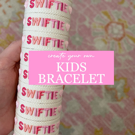 *kids* CUSTOM Embroidered Tassel Bracelets