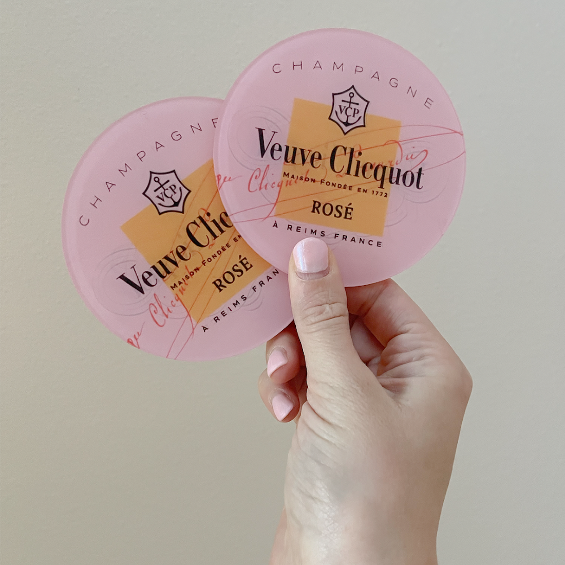 VEUVE CLICQUOT ROSÉ Coasters AshleighDesignCo